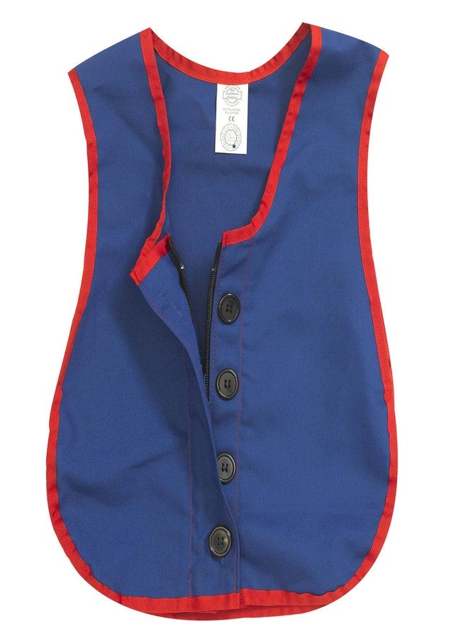 Children's Factory Manual Dexterity Combo Zipper/Button Vest Classroom Furniture (CF361-319) Blue 17.5 x 13.5 - Image 1